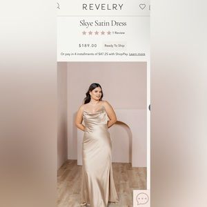 Skye Satin Revelry Bridesmaids Dress Gold Champagne